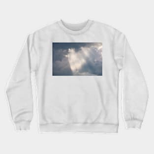 Vivid sunbeam light ray from clouds Crewneck Sweatshirt